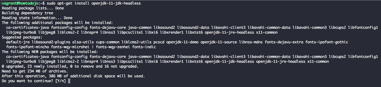 Install openjdk 11 ubuntu 18.04 - apt-get install openjdk-11-jdk-headless