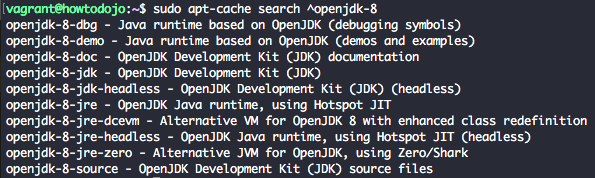 install openjdk 8 on Ubuntu 18.04 - apt-cache search openjdk-8